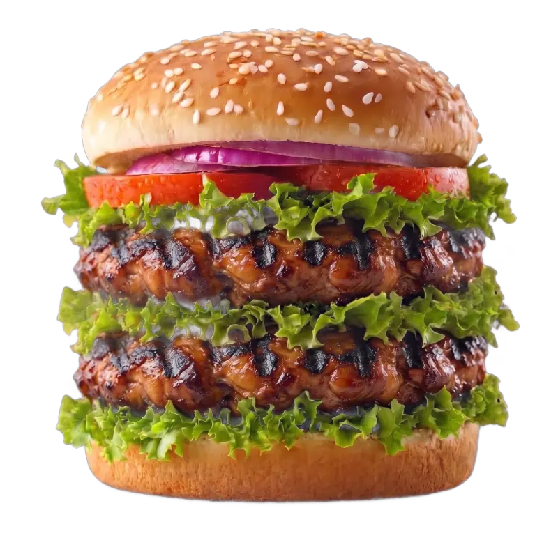 دبل برجر لحم مشوي - Double Grilled Beef Burger
